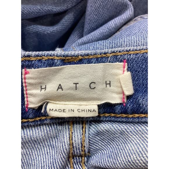 Hatch Maternity the Crop Denim Blue Straight Leg Jeans - Picture 4 of 7